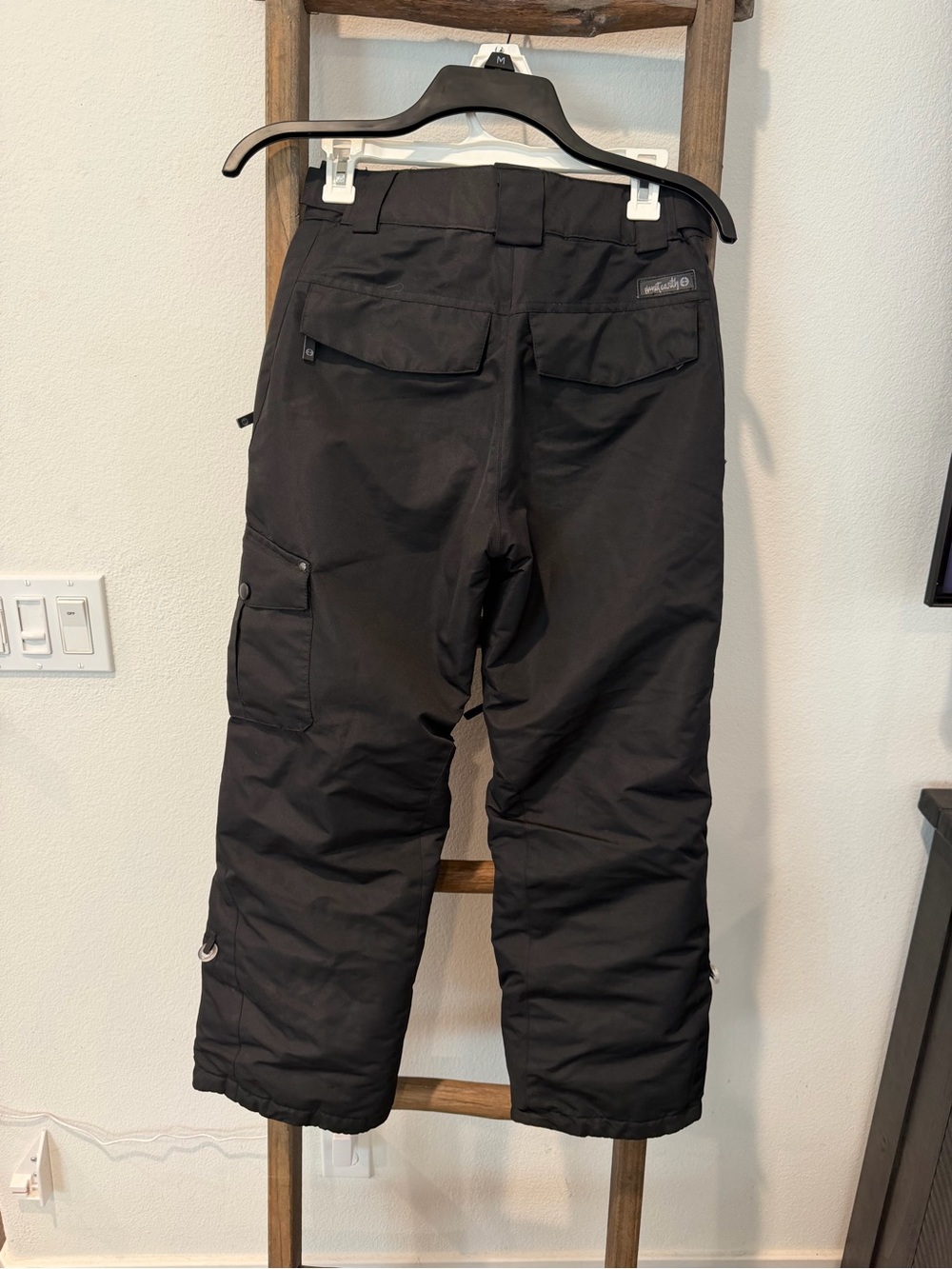 Kids Black Snow Jogger Pants - Picture 7 of 8